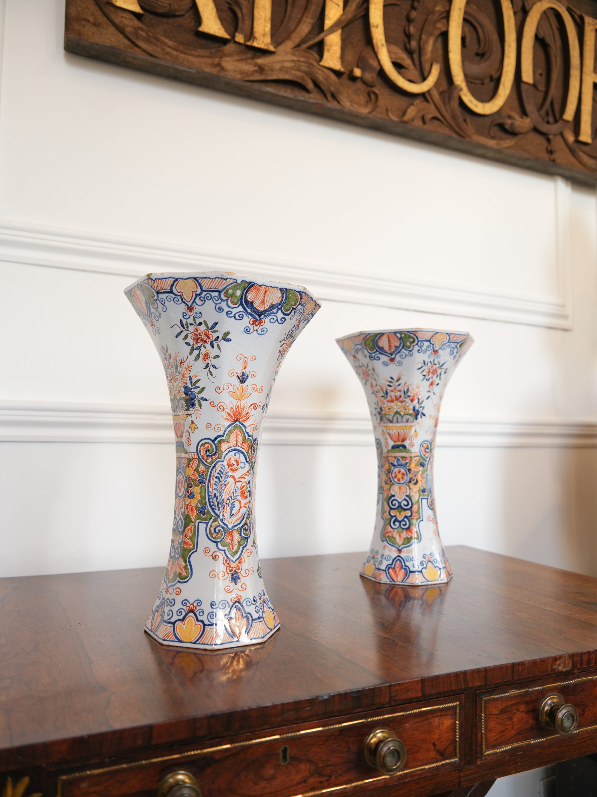 A Pair of Trumpet vases