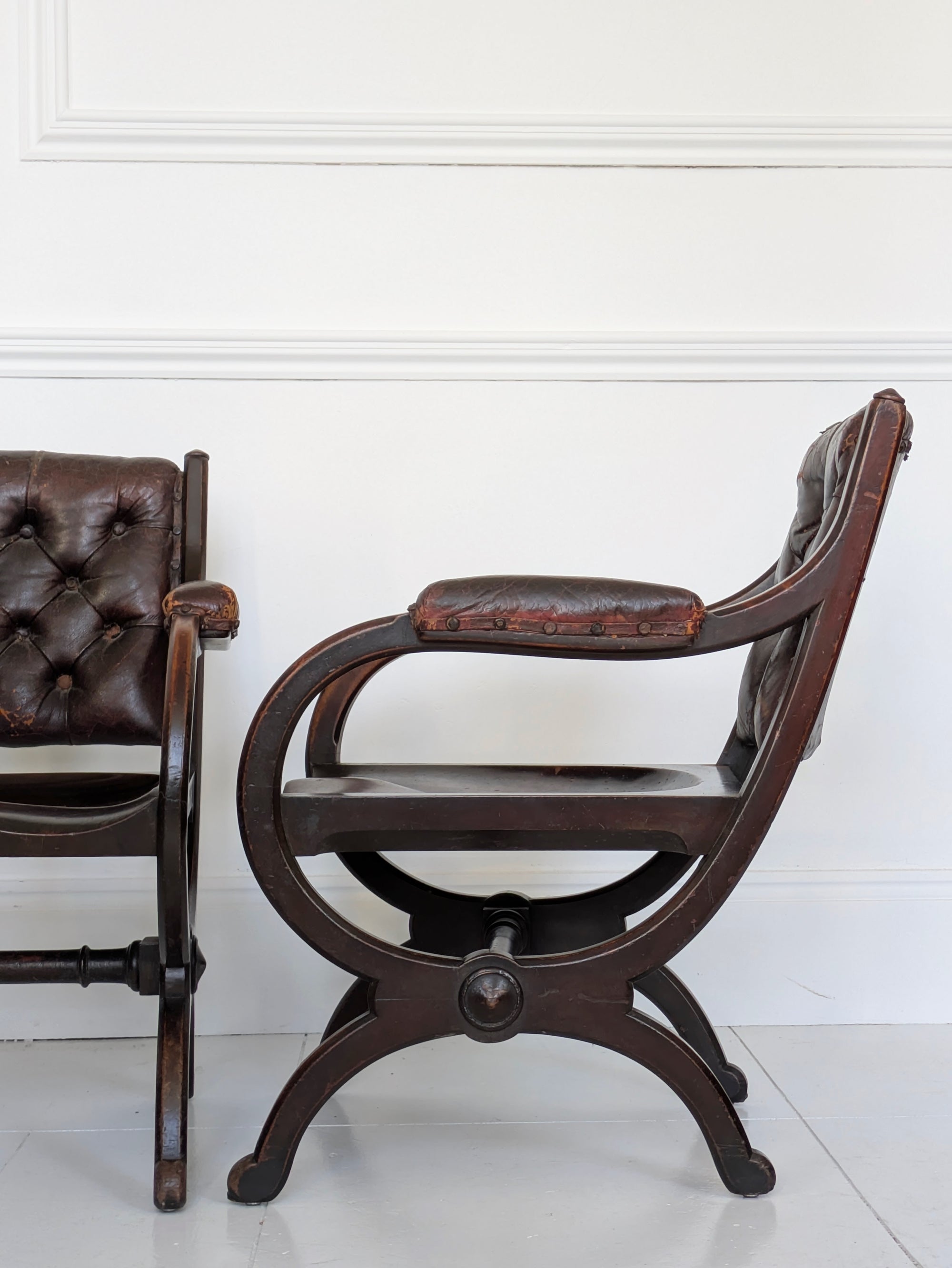 A Pair of 19th Century Reformed Gothic Armchairs
