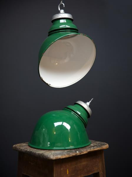 Green Parabolic Pendant Light