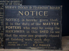 Liverpool Dock Notice Boards