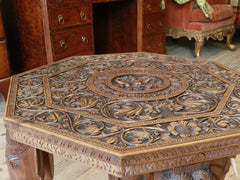 Anglo Indian Elephant Support Occasional Table