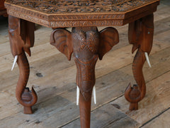 Anglo Indian Elephant Support Occasional Table