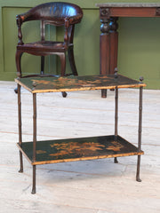 A Two Tier Chinoiserie Side Table