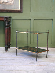 A Two Tier Chinoiserie Side Table