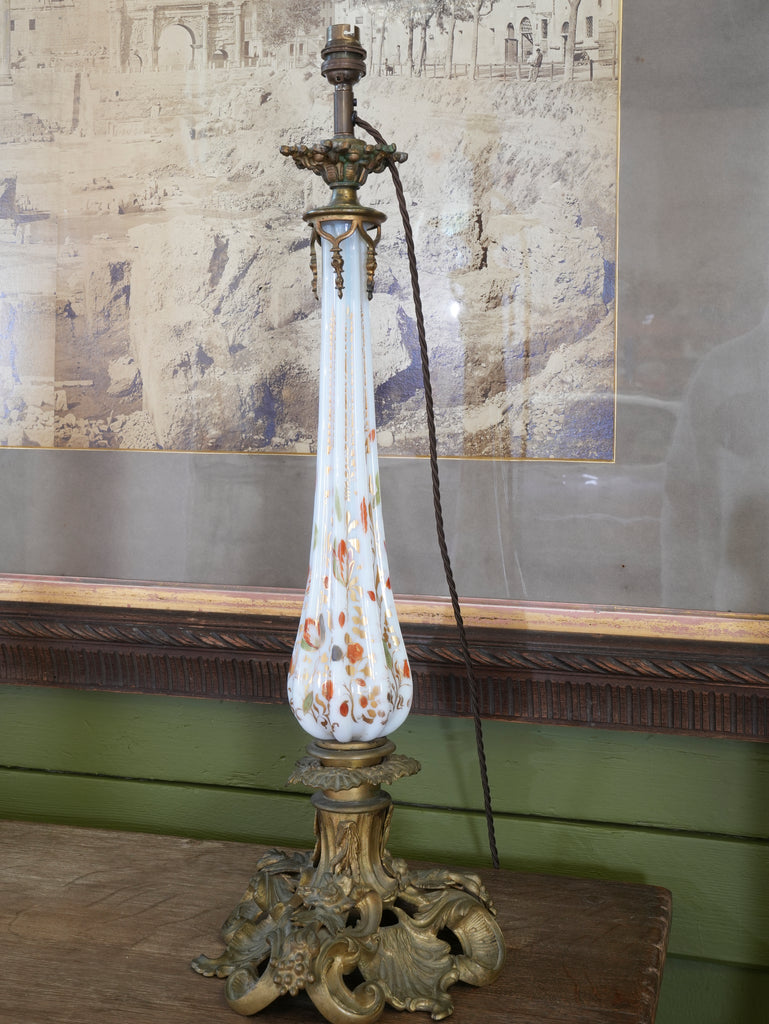A 19th Century Opaline Glass Table Lamp