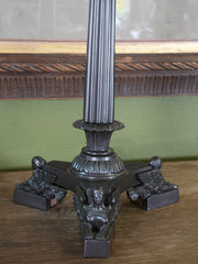 A 19th Century Bronze Neoclassical Column Candlestick