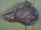 An Austrian Terracotta Dogs Head Mount
