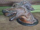 An Austrian Terracotta Dogs Head Mount