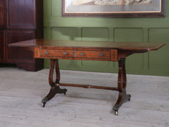 A Regency Lyre Support Sofa Table