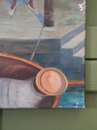 A Caribbean Harbour Oil On Canvas