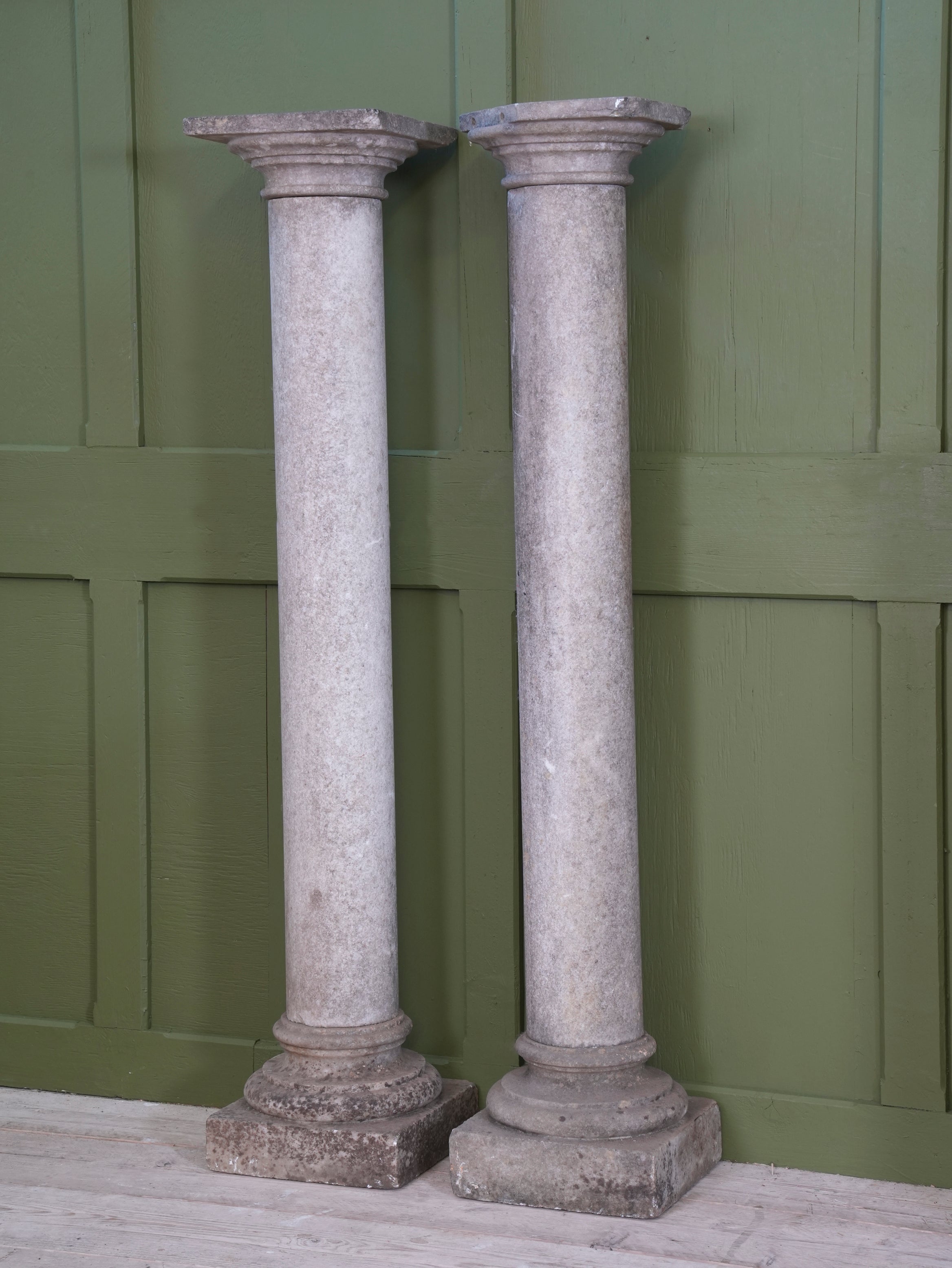 A Pair of 19th Century Marble Columns