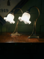 A Pair of Early 20th Century Brass Table Lamps