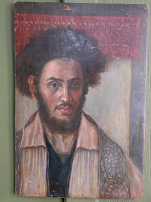 A 19th Century Oil on Board of a Hasidic Jewish Male