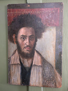 A 19th Century Oil on Board of a Hasidic Jewish Male