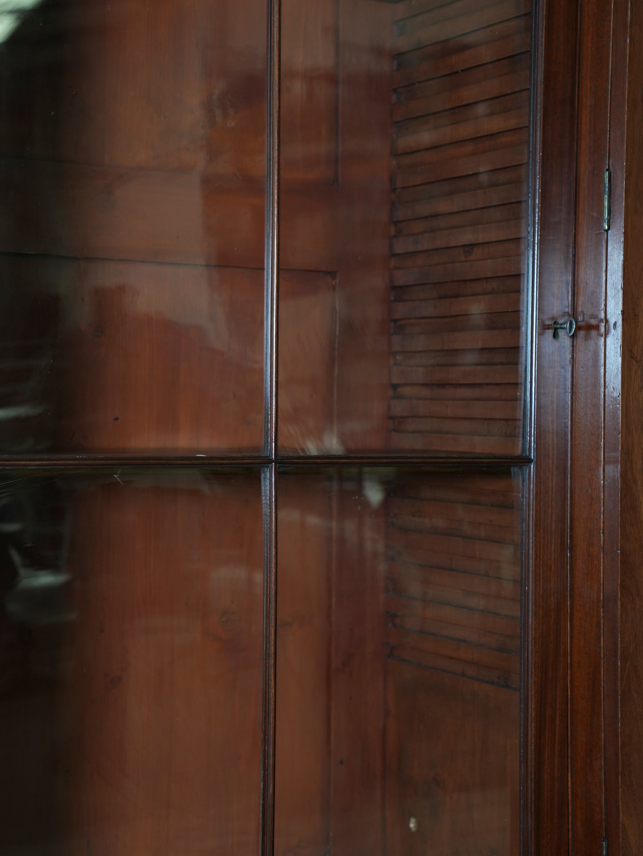 A Large George III Mahogany Breakfront Bookcase