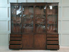 A Large George III Mahogany Breakfront Bookcase