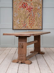English Oak Arts & Crafts Refectory Table