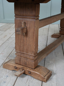 English Oak Arts & Crafts Refectory Table