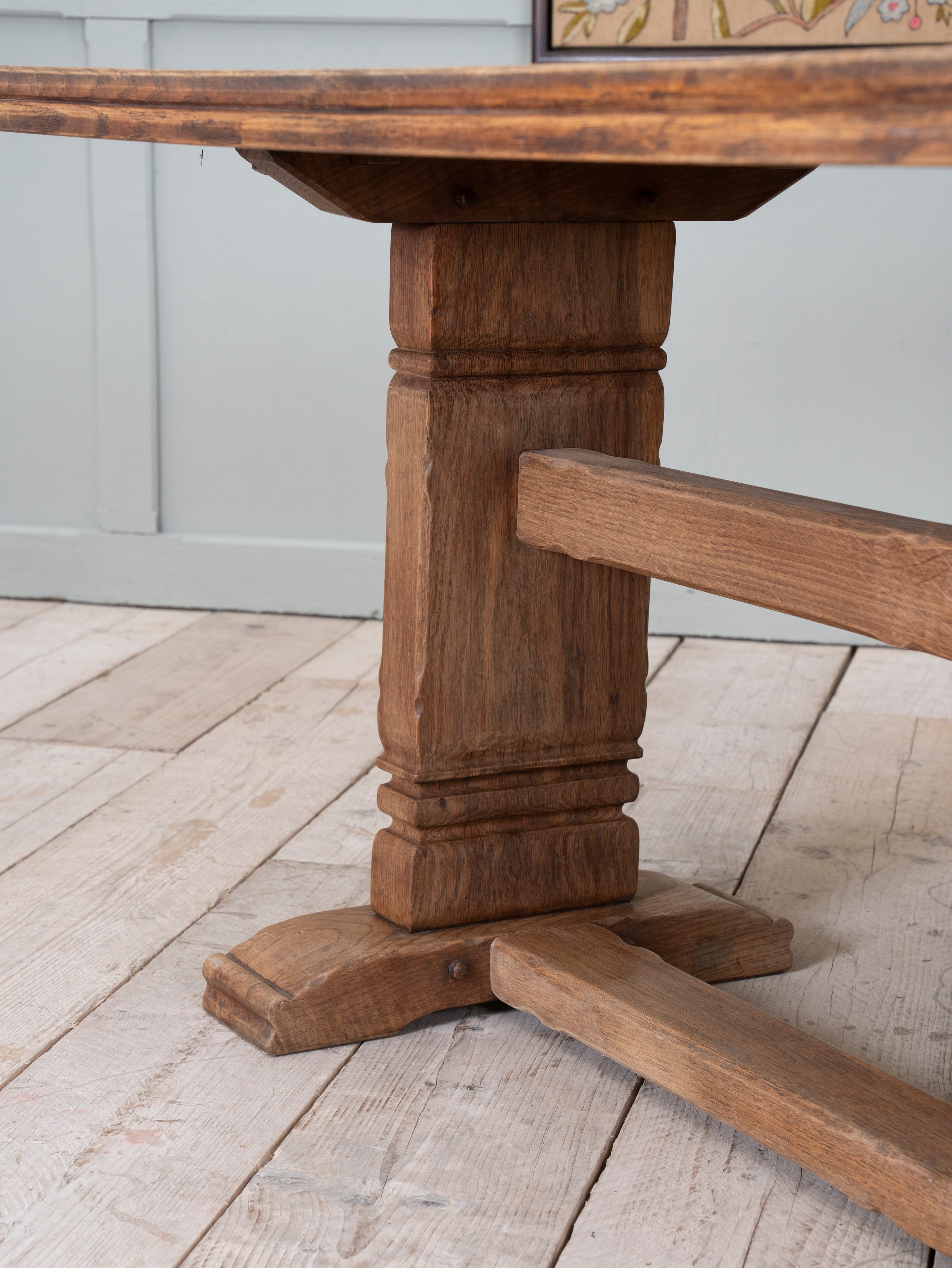 English Oak Arts & Crafts Refectory Table