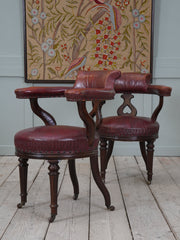 A Set of Six 19th Century Gillows Library Chairs