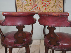 A Set of Six 19th Century Gillows Library Chairs