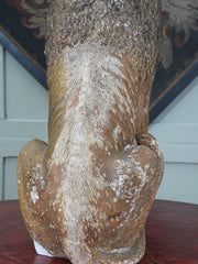 A Painted Plaster Seated Lion