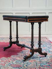 A 19th Century Ebonised Gaming Table
