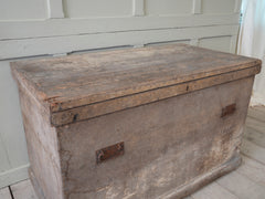 A Large George III Painted Pine Chest