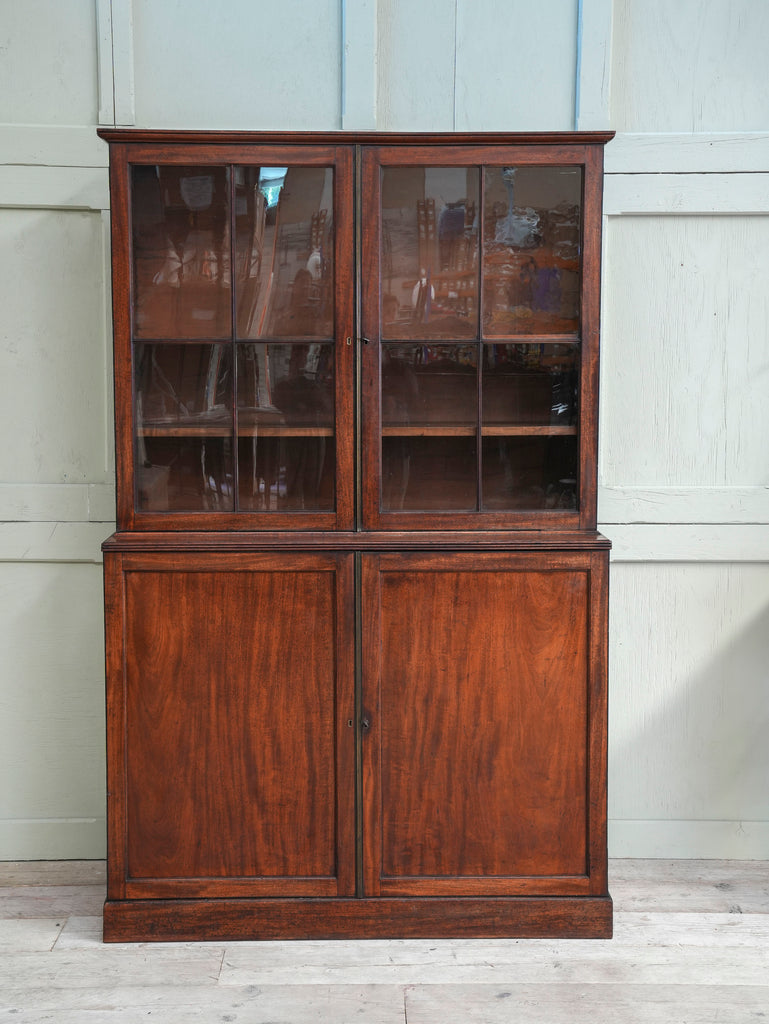 George II Glazed Mahogany Bookcase