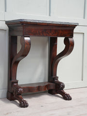 A 19th Century Marble Top,  Mahogany Console Table