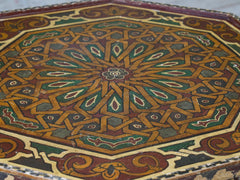 A Painted Moorish Octagonal Occasional Table