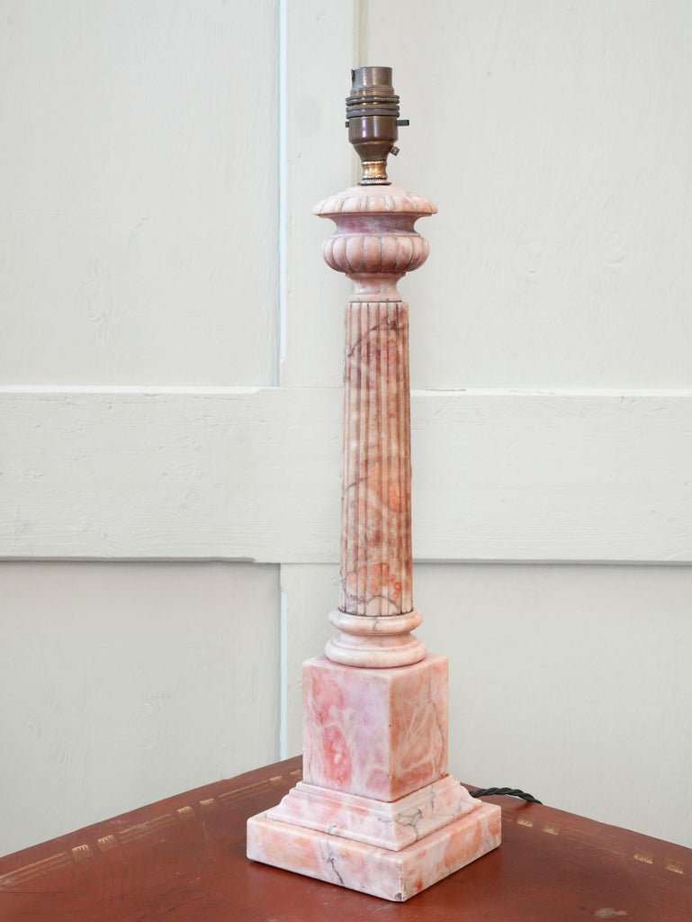 A 19th Century Marble Column Table Lamp