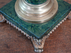 Early 19th Century Faux Marble Column Table Lamp