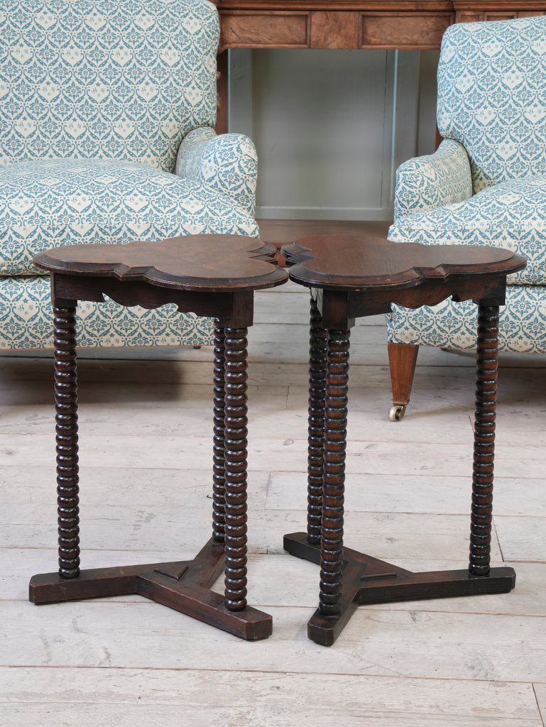 A Pair of Oak Side Tables Drew Pritchard Ltd