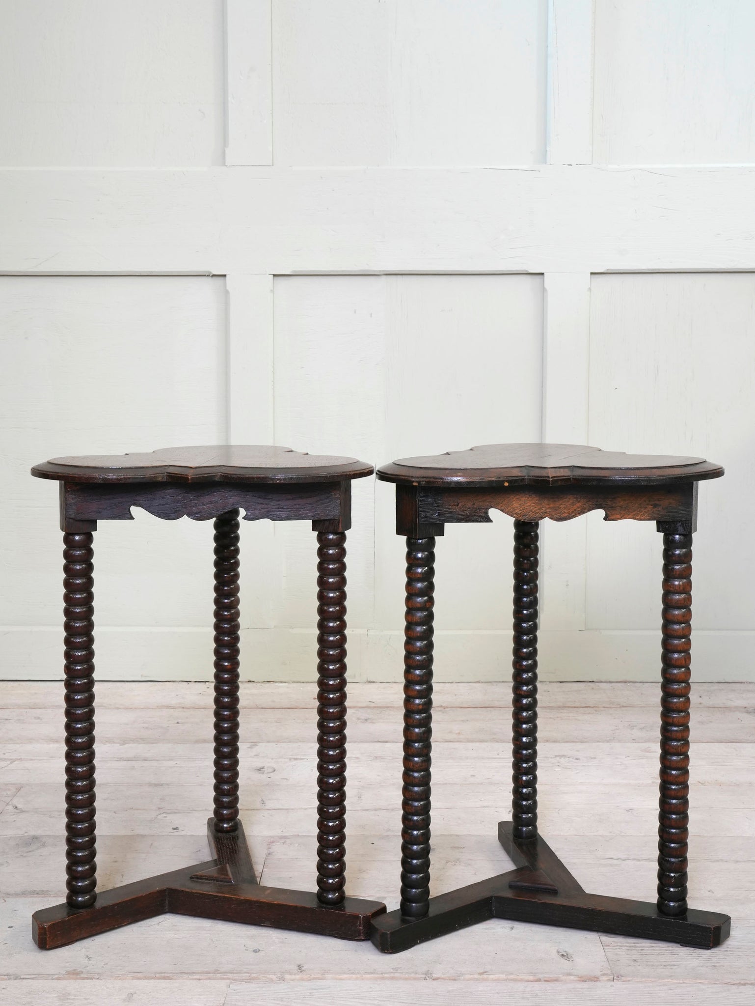 A Pair of Oak Side Tables Drew Pritchard Ltd