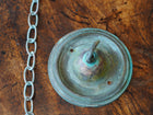 The Capel Mawr Opaline Glass Pendant in Verdigris