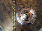 The Capel Mawr Opaline Glass Pendant in Polished Copper