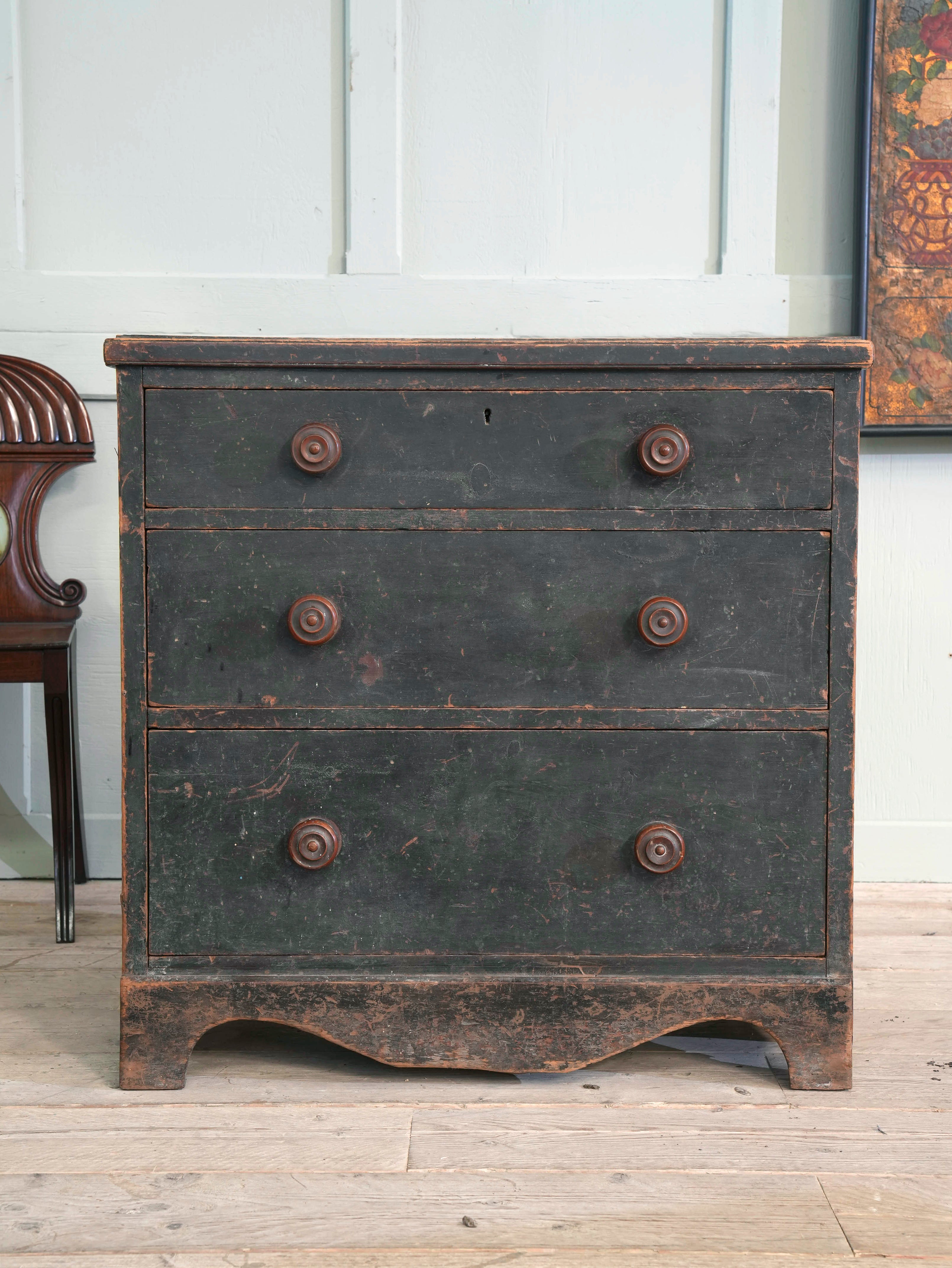 A 19th Century Painted Pine Chest of Drawers