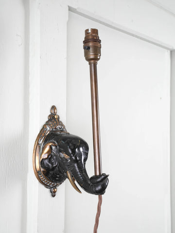 Cold Painted Bronze Elephant Wall Light