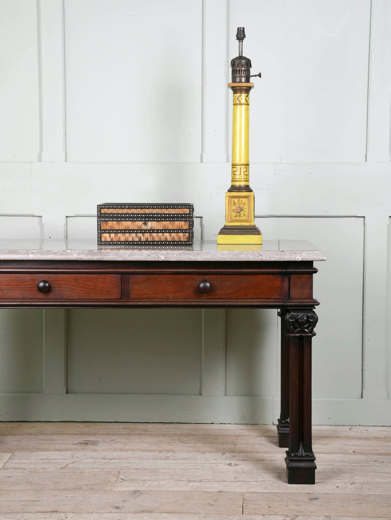 A Toleware Table Lamp