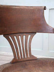 A Pair of 1920s Oak Desk Chairs