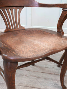 A Pair of 1920s Oak Desk Chairs