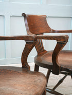 A Pair of 1920s Oak Desk Chairs