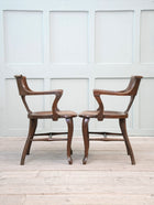 A Pair of 1920s Oak Desk Chairs