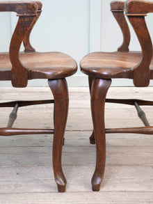 A Pair of 1920s Oak Desk Chairs