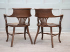 A Pair of 1920s Oak Desk Chairs