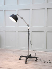 An Adjustable Nickel Plated Floor Lamp