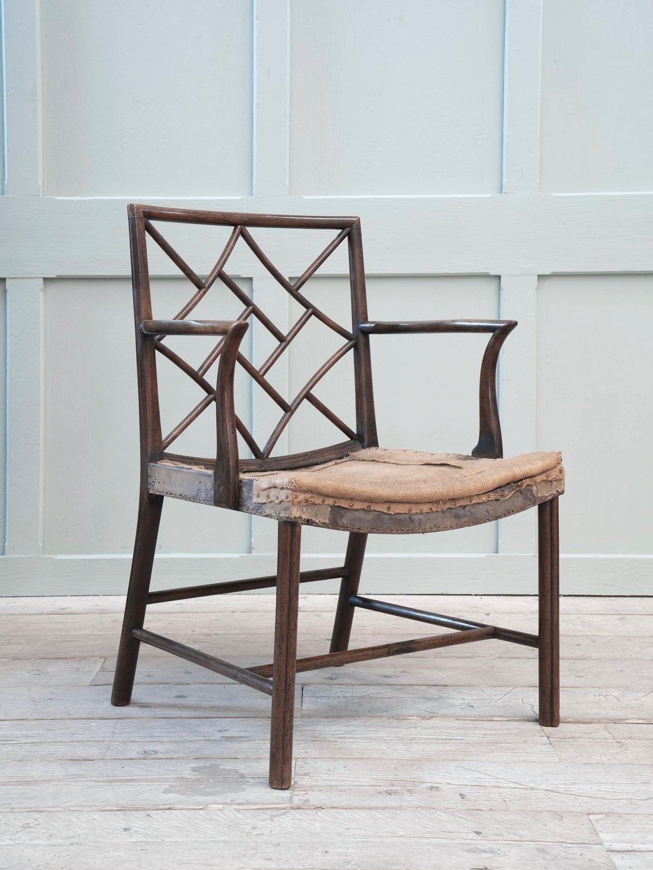 A Scottish George III Mahogany Cockpen Armchair