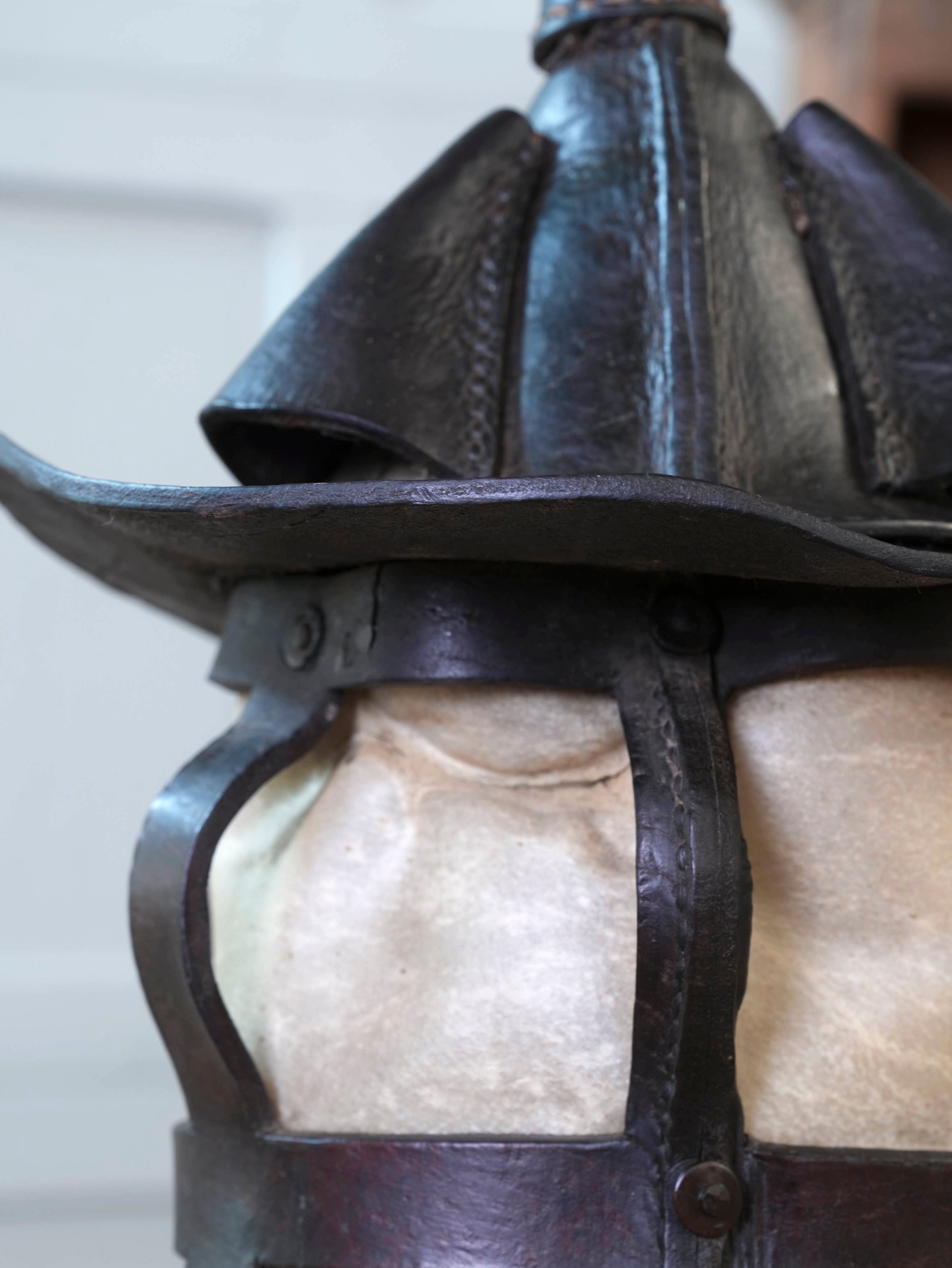 A Leather & Velum Lantern