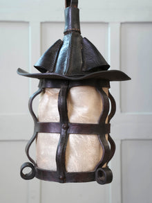 A Leather & Velum Lantern